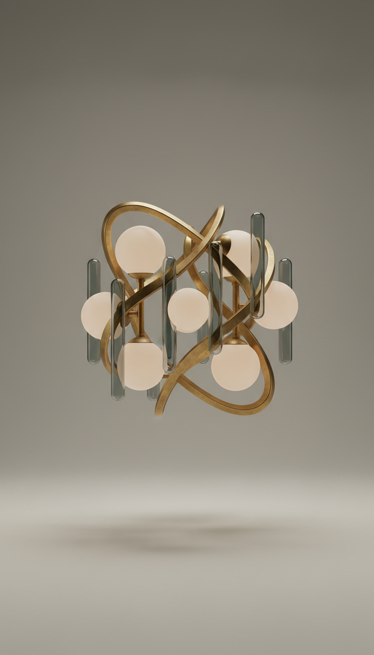 Custom Sculptural Lighting Fixture