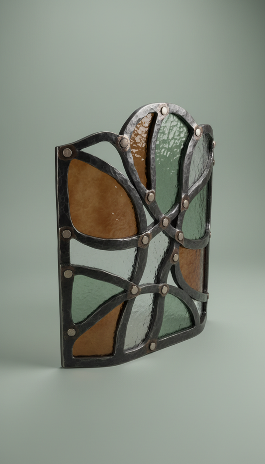 Hand-Forged Steel Fireplace Screen